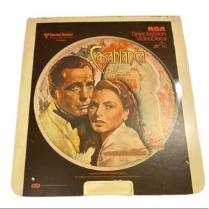 Casablanca RCA SelectaVision VideoDisc CED Movie Bogart & Bergman Vintage 1970.